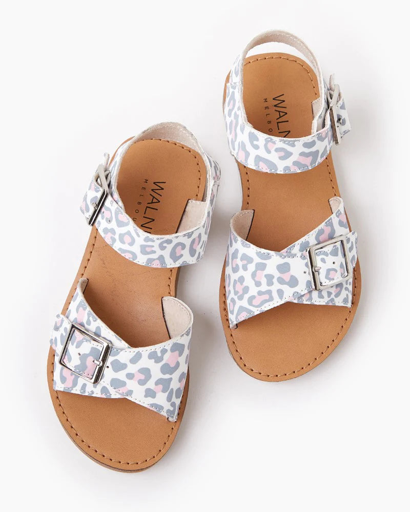 Walnut Ryder Sandal Blush Leopard Kitty & Co Yarrawonga