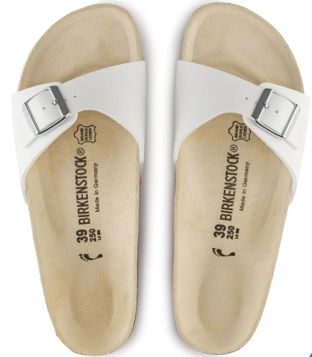 Birkenstock - Madrid - White Birko Flor (Narrow) 040733 â Kitty & Co Yarrawonga