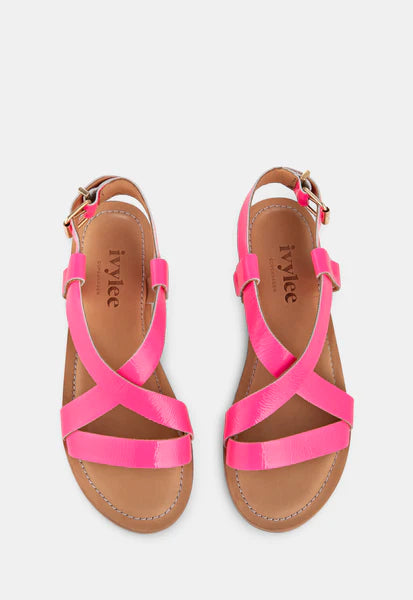 Ivy Lee - Laura - Patent Pink Leather Sandal