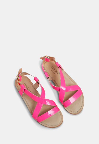 Ivy Lee - Laura - Patent Pink Leather Sandal