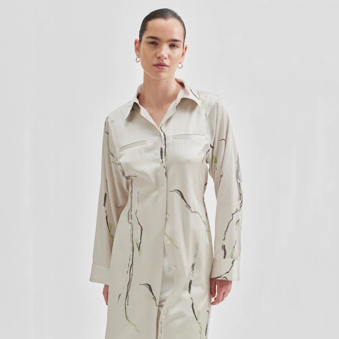 second female shirt dress Second Female Shirt Dress 'Andra' Female White floral size M