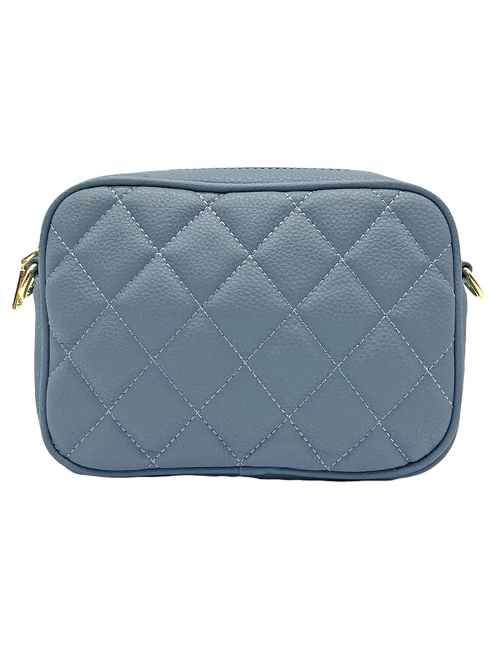 Quilted Ruby Cross Body Bag - Dusty Blue