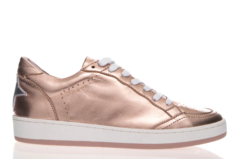 Alfie & Evie - Ajax - Rose Gold/Silver Leather Sneaker