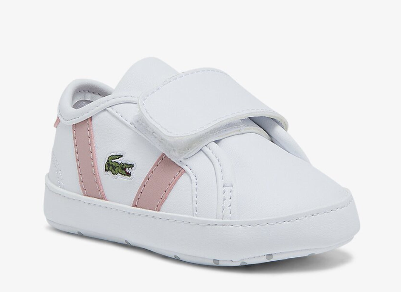 Lacoste - Sideline Infant Crib Sneaker - White/Pink