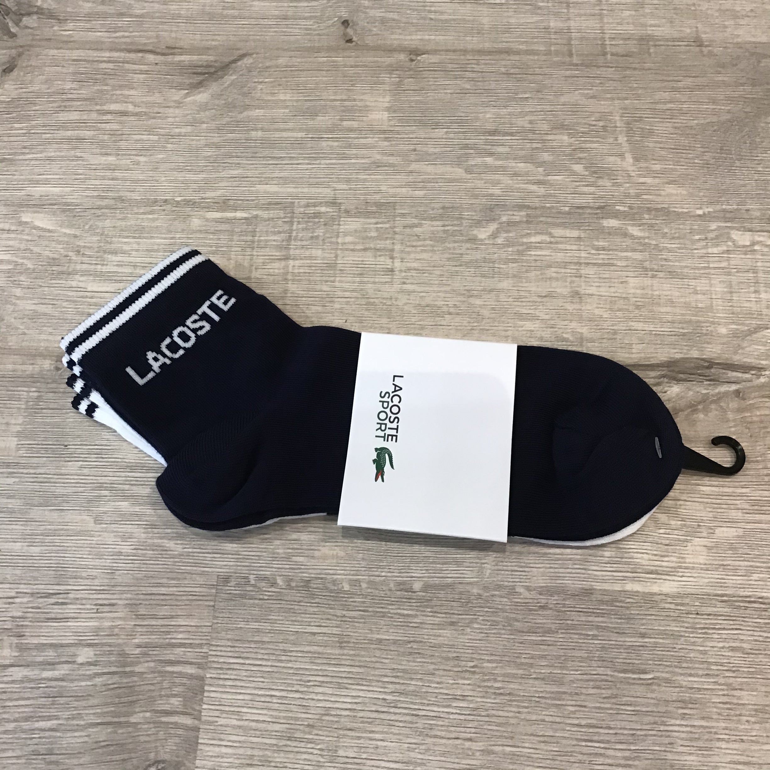 Lacoste 2 pack Ankle sock - Grey and White & Black and White