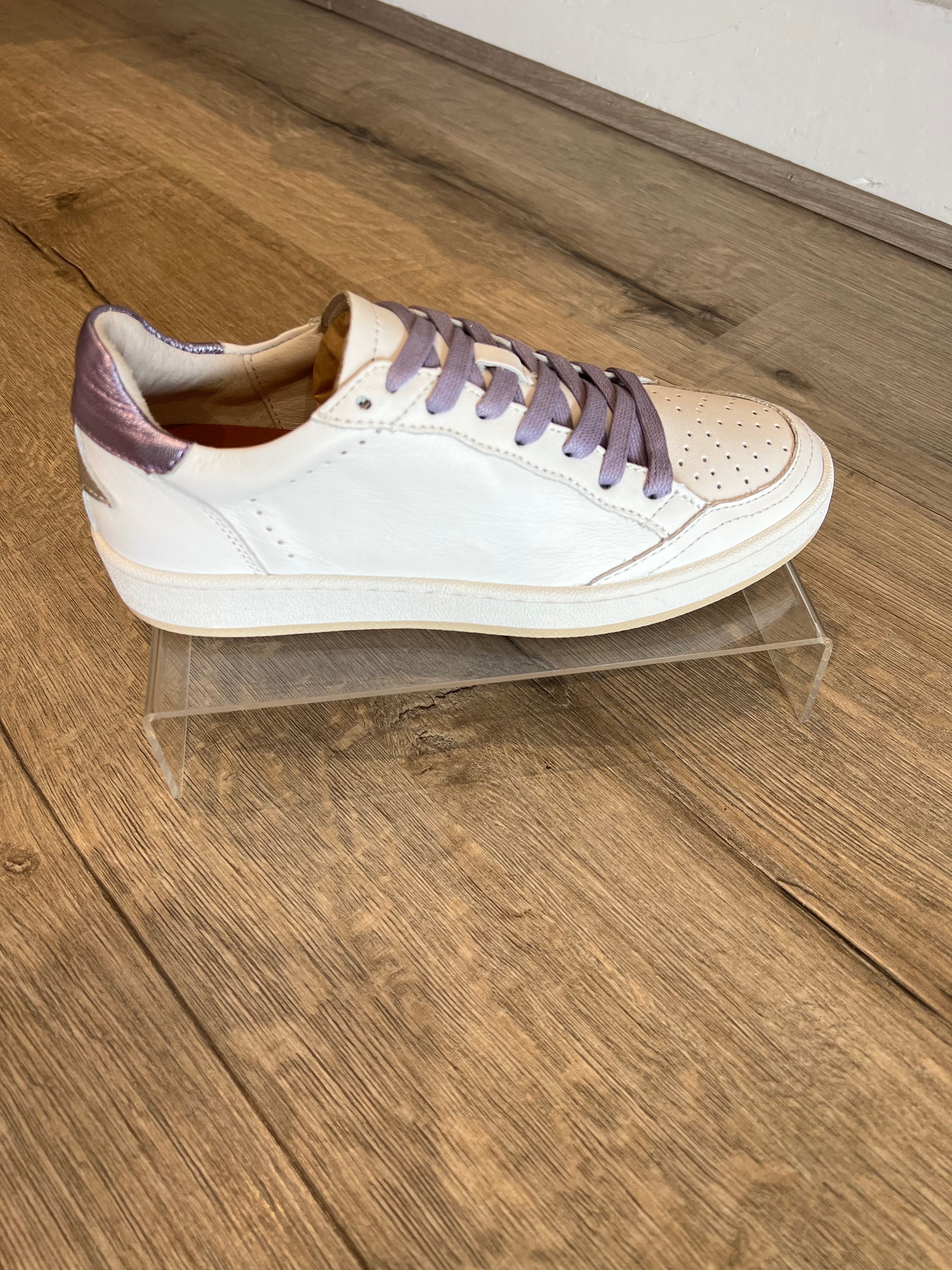 Alfie & Evie - Ajax - White/Purple Leather Sneaker