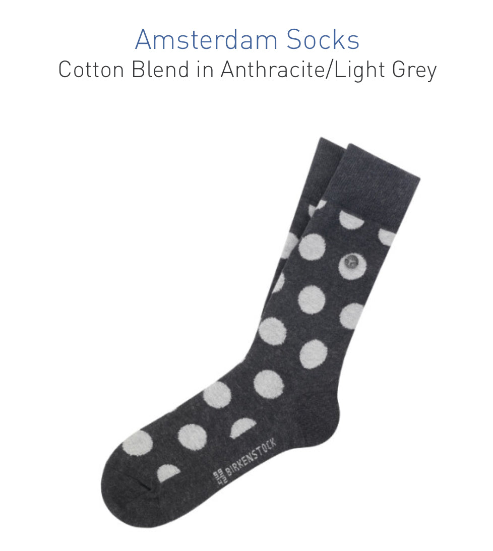 Birkenstock - Amsterdam Socks - Anthracite/Light Gray - size 39