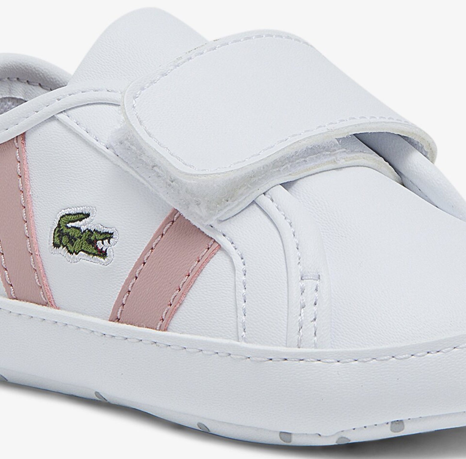 Lacoste - Sideline Infant Crib Sneaker - White/Pink