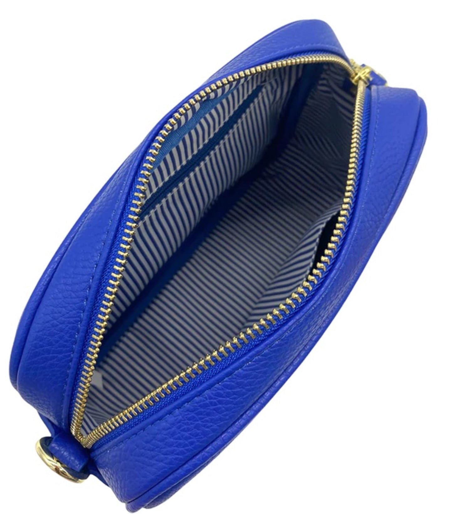 Italian Leather Clutch Crossbody Bag - Periwinkle Blue