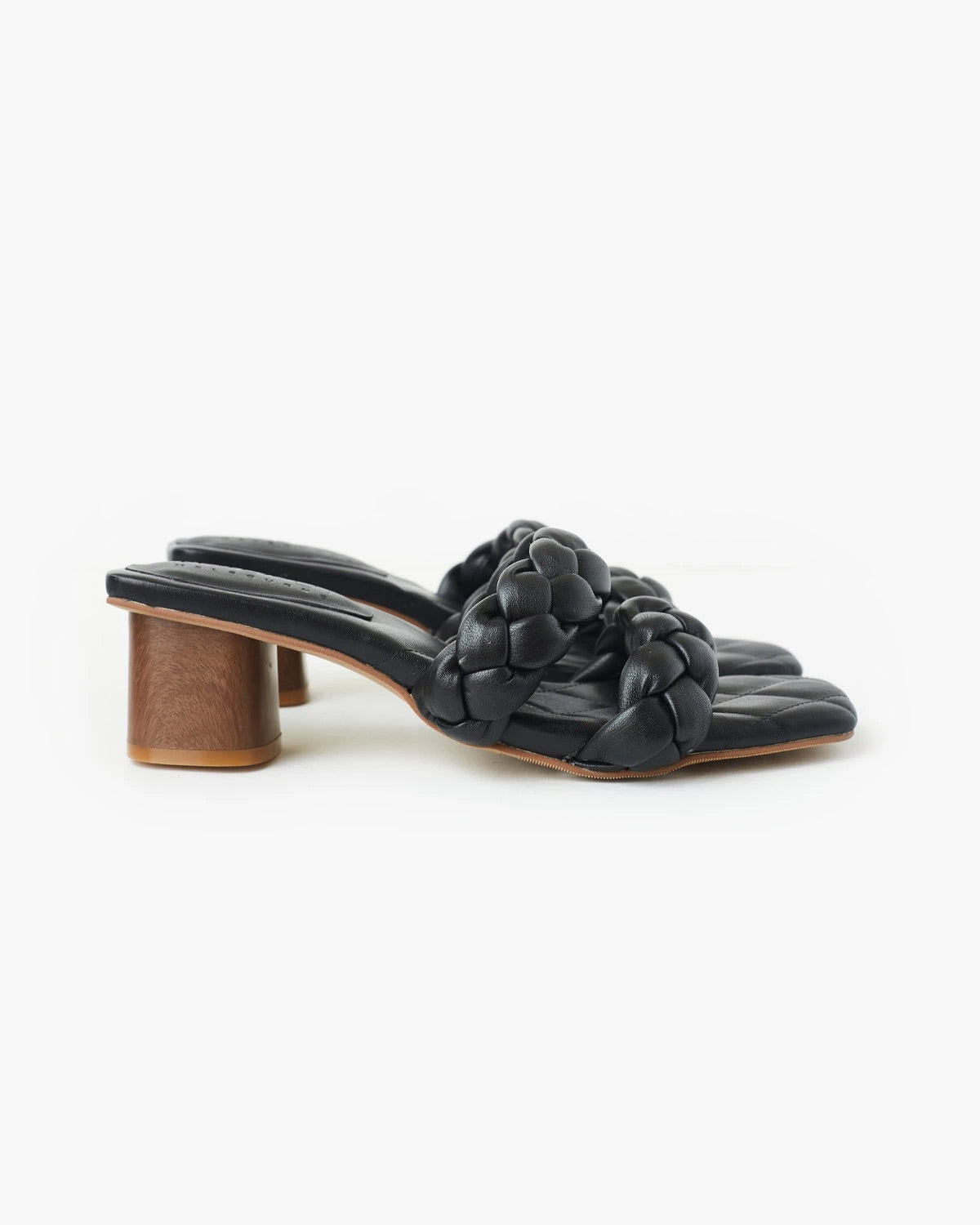 Walnut - Illy Leather heel - Black